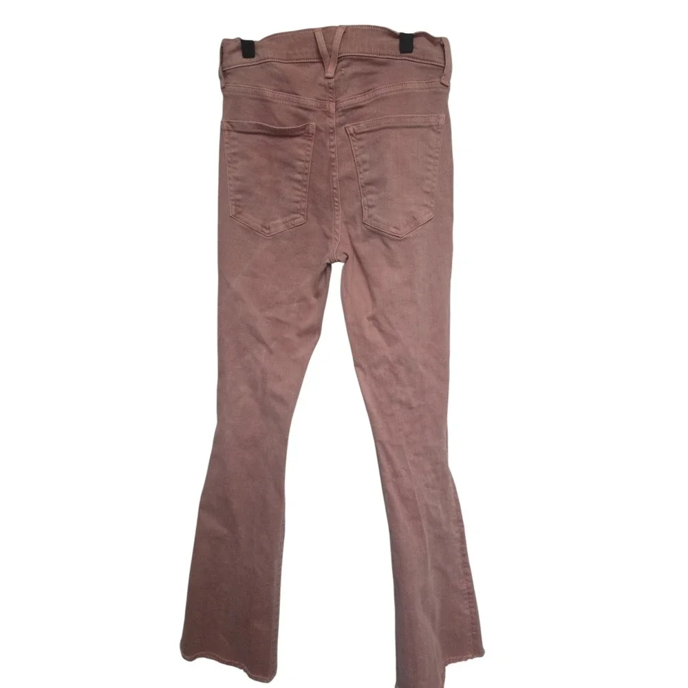 Veronica Beard Jeans‎ Womens 24 Pink High Rise Flare Leg Denim